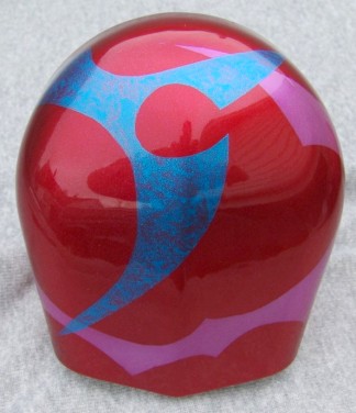 Blade graphics marbleizied in Blue pearl