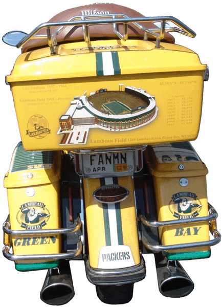 Green Bay Packer Bike rear view