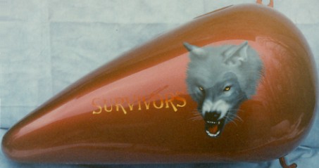 Wolf head old paint