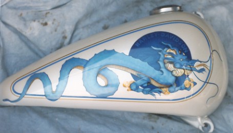 Dragon in tank panel