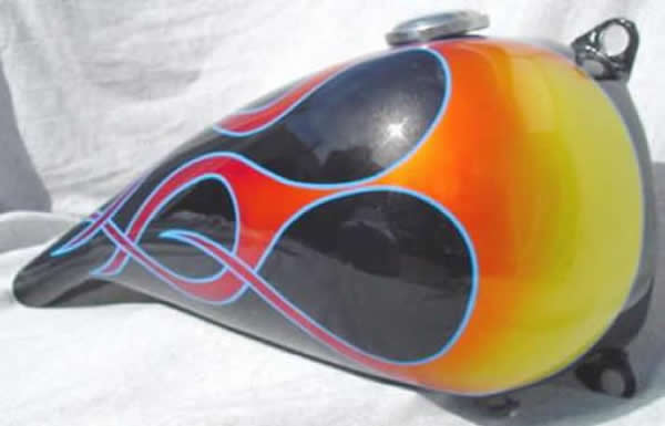 flames blended yellow to red