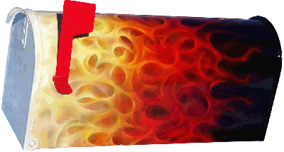 mailbox realistic flames