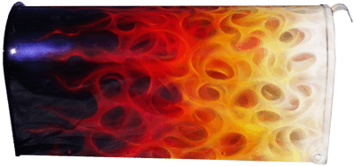 true fire flames mailbox