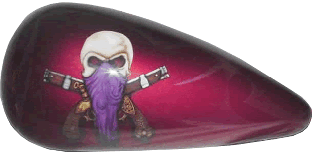 Tribal & skull mural