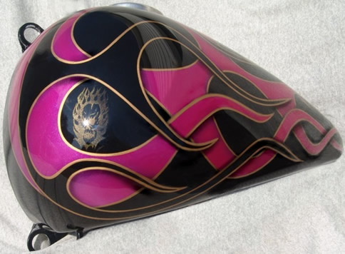 flames with ghosted image