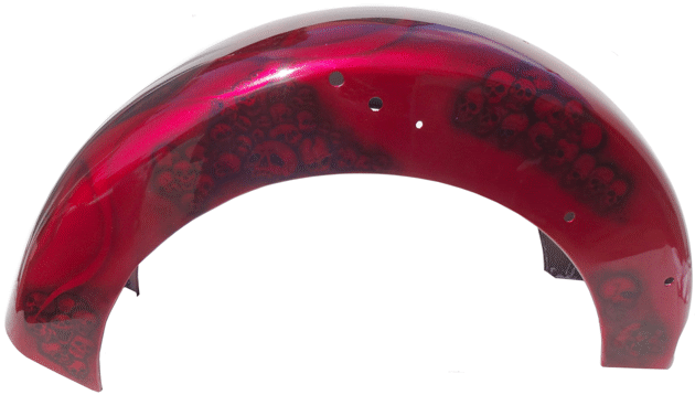 tail dragger rear fender w/ skulls