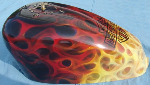 Realistic Fire gas tank clock