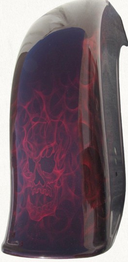 skull in ghosted flames