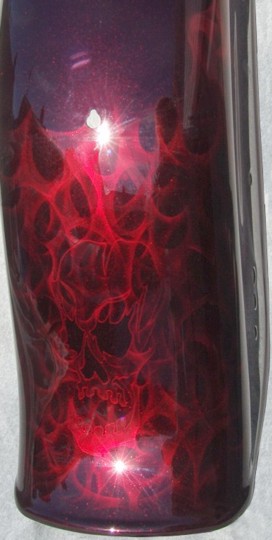 Ghosted flames with skull