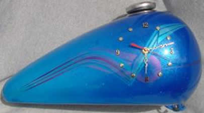 Marbleized Blue fade clock
