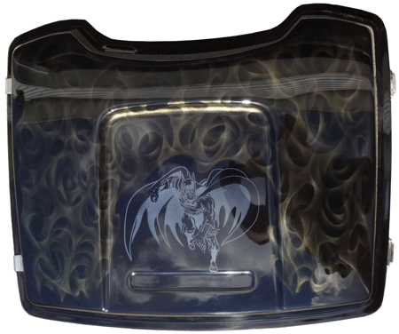 batman with ghost flames