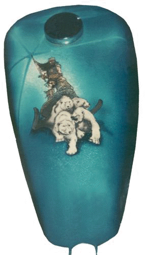 Polar Bears pulling sleigh