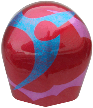 Blade graphics marbleizied in Blue pearl