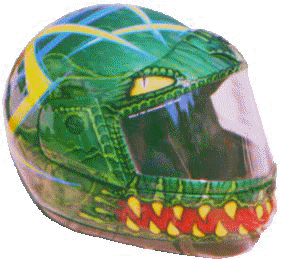 Reptilian helmet