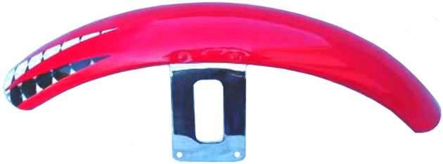 front fender with checker board