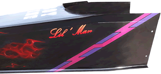 mini drag car realistic flames