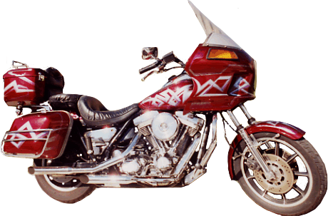 Burgandy candy with graphics