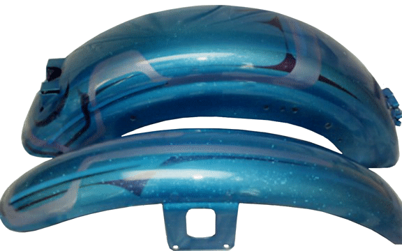 metal flake & pearls