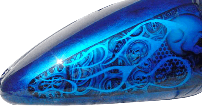 Bio flames and skulls