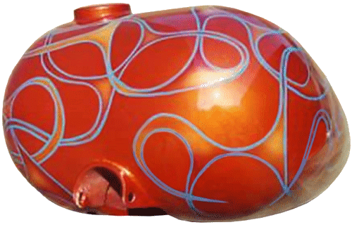 coarse candy with flames