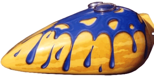 blue splash over yellow base