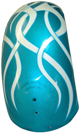 classic flames rear fender