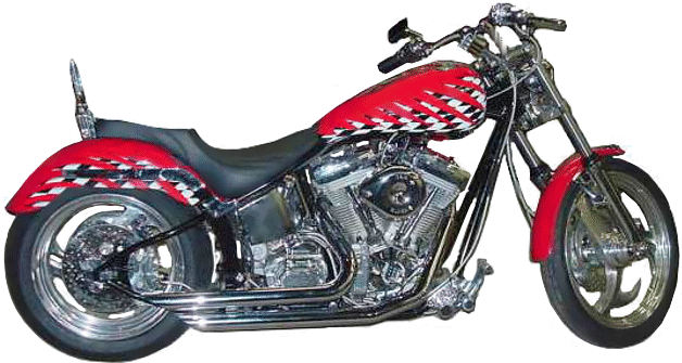 Harley with checker board