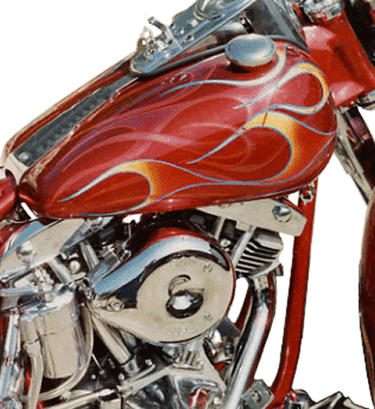 Red metalflake tank & frame