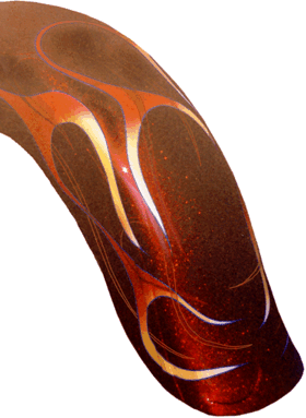 Red metalflake with Flames