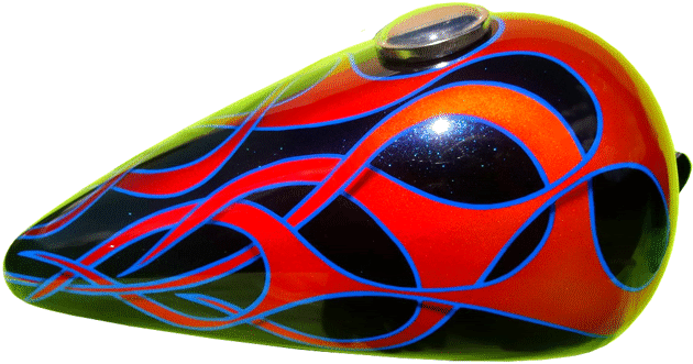 flames over pearl Black with Blue Ice Pearl