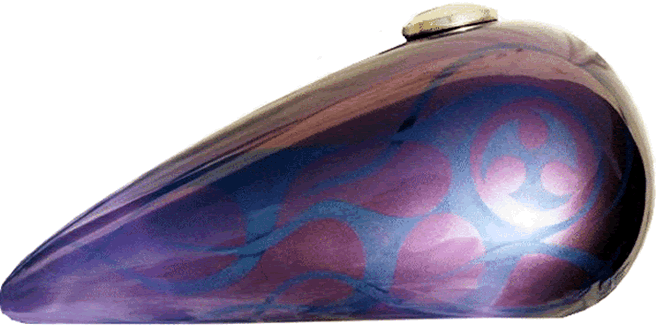 flames with purle base