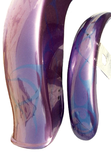 flames blue and purple