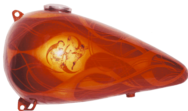double flames on metalflake