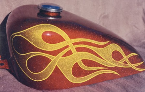 flames on metalflake