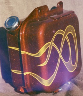 metal flake and flames